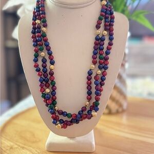 - TURQUIOSE AFRICAN MALA BECKLACE STATEMENT NECKLACE